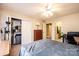 Bedroom featuring carpet, a ceiling fan, and access to a closet at 749 21St Ne Ave, Hickory, NC 28601