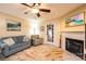 Cozy living room with fireplace, neutral paint, and comfortable seating at 749 21St Ne Ave, Hickory, NC 28601