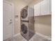 Convenient laundry room with stackable washer and dryer at 8100 Avanti Dr, Waxhaw, NC 28173