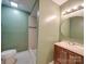 Basement bathroom with shower and vanity at 811 Colonial Dr, Rock Hill, SC 29730