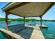 Covered dock with seating area offers stunning lake views at 8191 Deep Water Ln, Denver, NC 28037