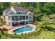 Inviting pool area with spacious patio and lake views at 8191 Deep Water Ln, Denver, NC 28037