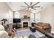 Living room with vaulted ceilings, fireplace and a cozy atmosphere at 823 Wynnshire Dr # C, Hickory, NC 28601