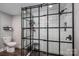 Modern bathroom with frameless glass shower at 910 S College Ave, Newton, NC 28658