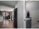 Guest bathroom with gray vanity and toilet at 910 S College Ave, Newton, NC 28658