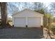 Detached two-car garage with white siding at 910 S College Ave, Newton, NC 28658