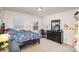 bedroom with playful decor and ample storage at 11618 Macallano Dr, Charlotte, NC 28215