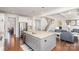 Island kitchen with granite countertops and stainless steel appliances at 11618 Macallano Dr, Charlotte, NC 28215