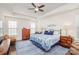Spacious main bedroom with ample light and plush bedding at 11618 Macallano Dr, Charlotte, NC 28215