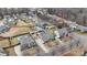 Aerial view of house and neighborhood at 130 W Warfield Dr, Mooresville, NC 28115