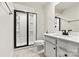 Clean bathroom with shower and vanity at 6270 Durango Way, Denver, NC 28037