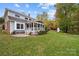 Spacious backyard with mature trees and a screened porch, perfect for outdoor enjoyment at 10015 Lattice Ct, Charlotte, NC 28269