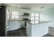 Modern kitchen featuring stainless steel appliances, granite countertops, island, and bright natural light at 1221 S Myrtle School Rd, Gastonia, NC 28052