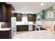 Updated kitchen featuring white subway tile and quartz countertops at 1223 India Hook Rd, Rock Hill, SC 29732