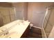 Double vanity bathroom with a shower and tub at 1419 Riverwood Ct, Rock Hill, SC 29732