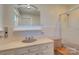 Clean bathroom with vanity, shower, and updated countertop at 1491 Black Hwy, York, SC 29745