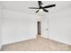 Well-lit bedroom, featuring a ceiling fan and neutral carpet at 1520 Nectar Way, Kannapolis, NC 28027