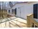 Newly built wooden deck with stairs leading to the ground at 1762 Proposal Ave, Chester, SC 29706