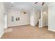 Finished basement with carpeting and stairs at 182 Grand View Dr, New London, NC 28127