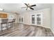 Eat-in kitchen with island and lake views at 182 Grand View Dr, New London, NC 28127