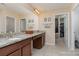 Elegant bathroom with granite countertops and walk-in shower at 232 Morgans Branch Rd, Belmont, NC 28012