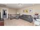 Comfortable loft area with a grey couch and built in shelving at 232 Morgans Branch Rd, Belmont, NC 28012