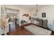 Bright home office with hardwood floors, view into living room at 232 Morgans Branch Rd, Belmont, NC 28012