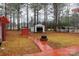 Landscaped backyard with shed and walkway at 234 Henson Ln, McConnells, SC 29726