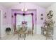 Charming dining area with a glass-top table and purple walls at 234 Henson Ln, McConnells, SC 29726