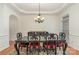 Elegant dining room featuring a tray ceiling and traditional decor at 3013 Misty Moss Ct, Waxhaw, NC 28173