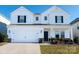 Two-story white house with black shutters, two-car garage, and landscaping at 3962 Isenhour Rd, Kannapolis, NC 28081