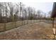 Large backyard with wooden fence and partial snow cover at 4182 Cordell Ct, Midland, NC 28107