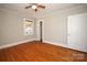 Bedroom with hardwood floors, ceiling fan and window at 617 York S Ave, Rock Hill, SC 29730