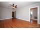 Living room with hardwood floors and view of bathroom at 617 York S Ave, Rock Hill, SC 29730