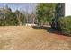 Spacious, grassy backyard with mature trees and foliage at 9635 Veronica Dr, Charlotte, NC 28215