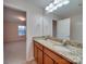 Double vanity bathroom with granite countertop at 1033 Cedar Village Trl, Salisbury, NC 28147