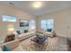 Living room with hardwood floors, neutral walls, and a comfy sofa at 1033 Cedar Village Trl, Salisbury, NC 28147