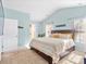 Tranquil main bedroom featuring a vaulted ceiling, plush carpeting and ample natural light at 1107 Stonehenge Ln, Charlotte, NC 28216