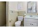 Clean bathroom with shower, toilet and vanity at 140 Kent Rd, Salisbury, NC 28147