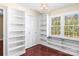 Home office with built-in bookcases and window at 140 Kent Rd, Salisbury, NC 28147