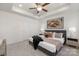 Main bedroom with ceiling fan and natural light at 2025 Tom Sadler Rd, Charlotte, NC 28214