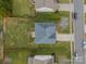 Aerial view of a house and backyard, showcasing a spacious lawn and neighborhood setting at 2131 Ashley Glen Way, Indian Land, SC 29707