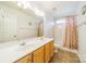 Clean bathroom with double vanity and a shower/tub combo at 2131 Ashley Glen Way, Indian Land, SC 29707