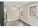 Bright dining area with wood flooring and exterior access at 2829 1St Nw Ave, Hickory, NC 28601