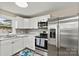 Modern kitchen with white cabinets and stainless steel appliances at 2829 1St Nw Ave, Hickory, NC 28601