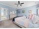 Stylish bedroom with a ceiling fan and lots of natural light at 2865 Scarborough Ct, Gastonia, NC 28054