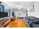 Comfortable living room featuring hardwood floors and ample natural light from a large window at 2907 1St Nw Ave, Hickory, NC 28601