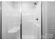 Large shower with glass enclosure and built-in seat at 344 Luther Scronce Rd, Vale, NC 28168