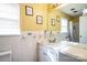 Bathroom with double vanity and mirror at 400 Charles St, Spencer, NC 28159