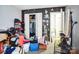 bedroom with chalkboard wall and closet at 400 Charles St, Spencer, NC 28159